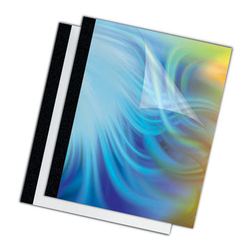 Fellowes® Thermal Binding System Covers, 180-sheet Cap, 11 X 8.5, Clear-black, 10-pack freeshipping - TVN Wholesale